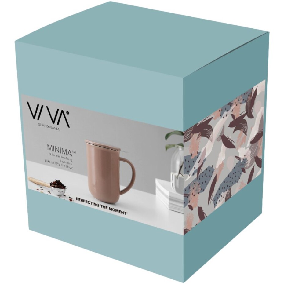 Hrnek na čaj MINIMA 500 ml,  s filtrem a víkem, červená, Viva Scandinavia - main (10)