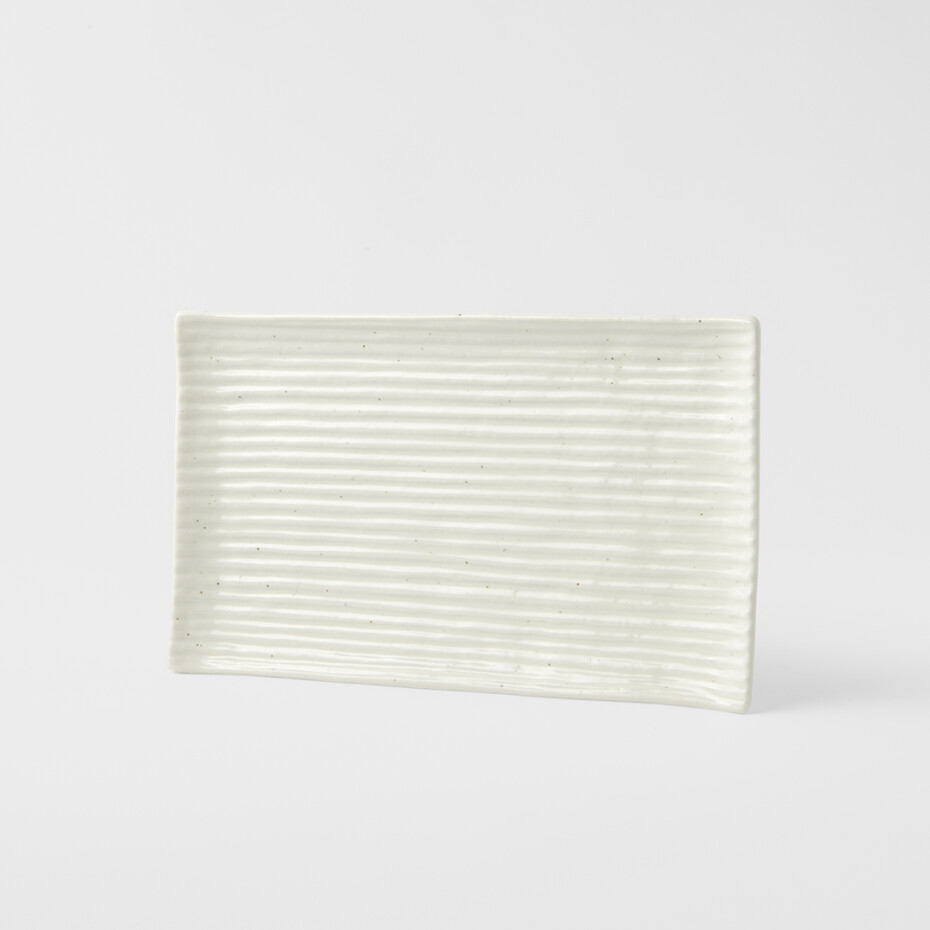 Servírovací talíř CONTOUR 24 x 15 cm, bílá, keramika, MIJ - main (2)
