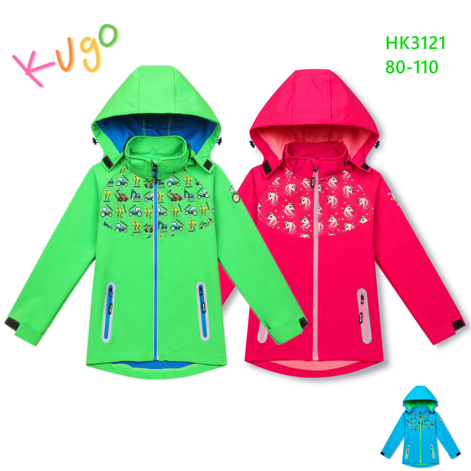 Chlapecká softshellová bunda - KUGO HK3121, tyrkysová Barva: Tyrkysová, Velikost: 98 - main (11)