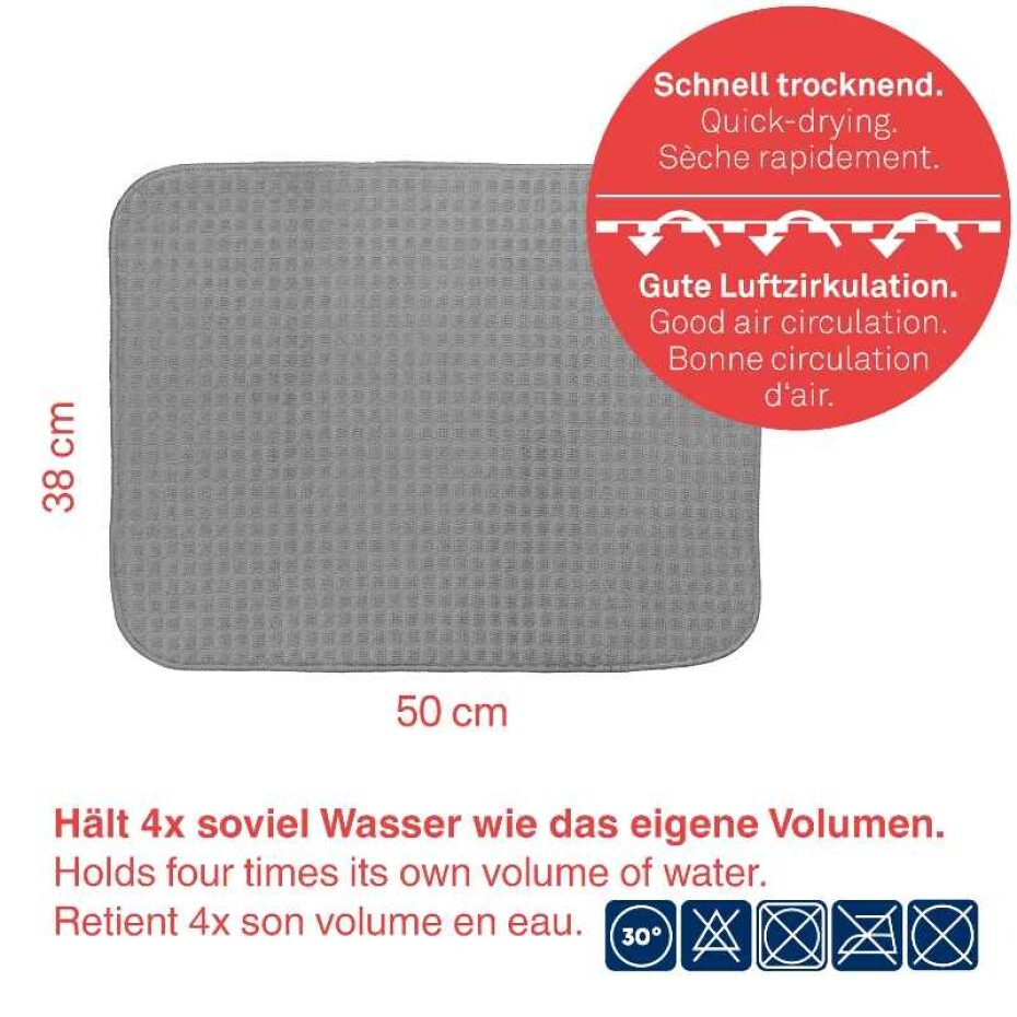 KELA Odkapávací podložka na nádobí RAPIDA 50 x 39 cm antracit KL-11707 - main (3)