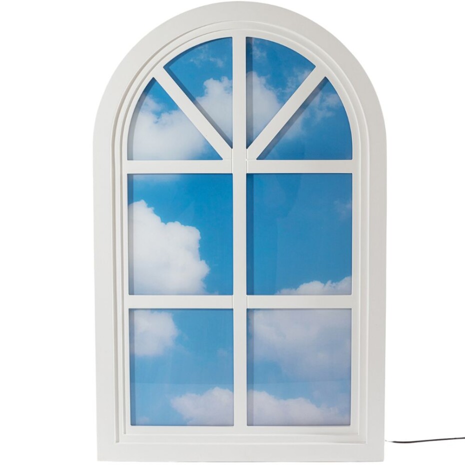Nástěnné dekorační světlo WINDOW #2 90 x 57 cm, bílá, dřevo / akryl, Seletti - main (0)