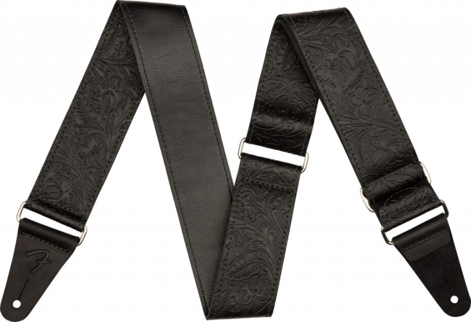 Fender Tooled Leather Guitar Strap Black - main (0)