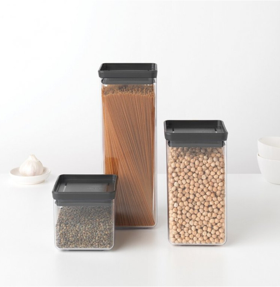 Box na potraviny TASTY PLUS 1,6 l, tmavě šedá, plast, Brabantia - main (3)