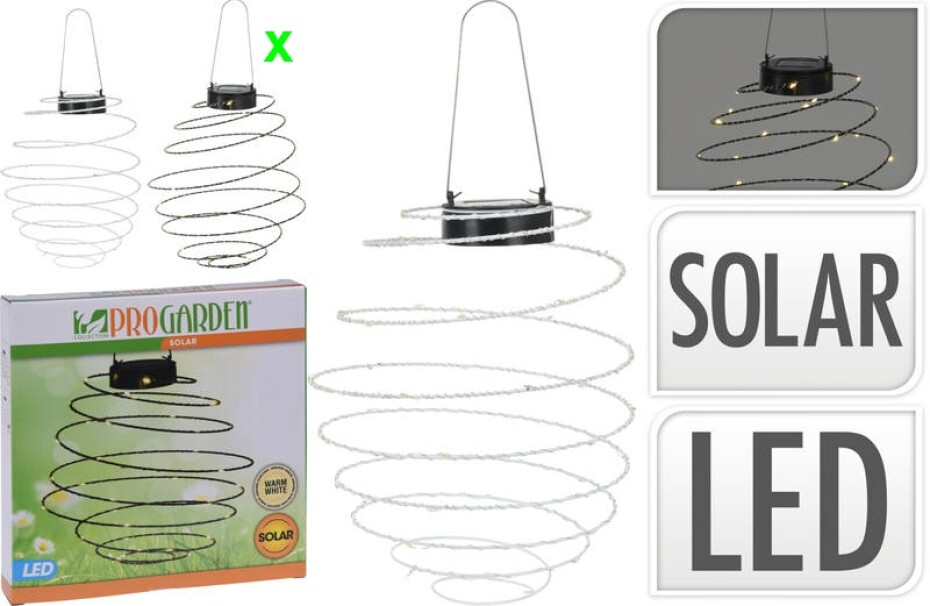 PROGARDEN Svítidlo solární závěsné LED černá KO-DX9200090cern - main (1)