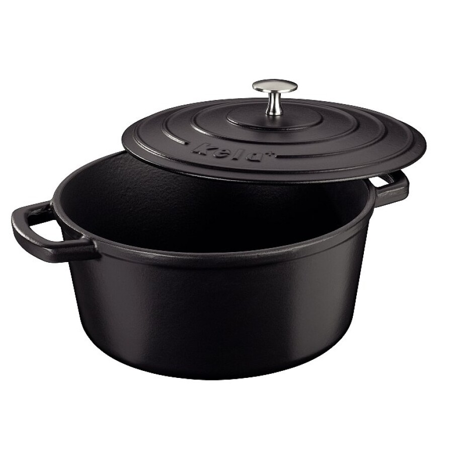 KELA Pekáč litinový s poklicí CALIDO 26 cm černá KL-12472 - main (5)