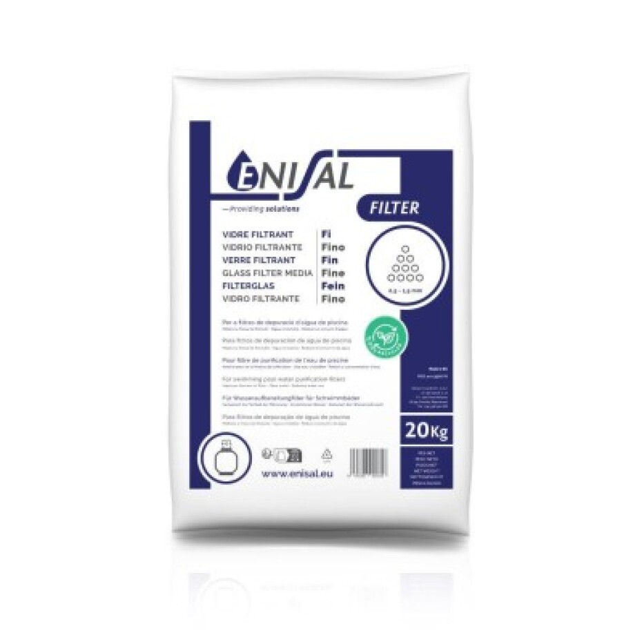 Enisal filtrační sklo frakce 0,5 - 1,5 mm 20kg - main (0)