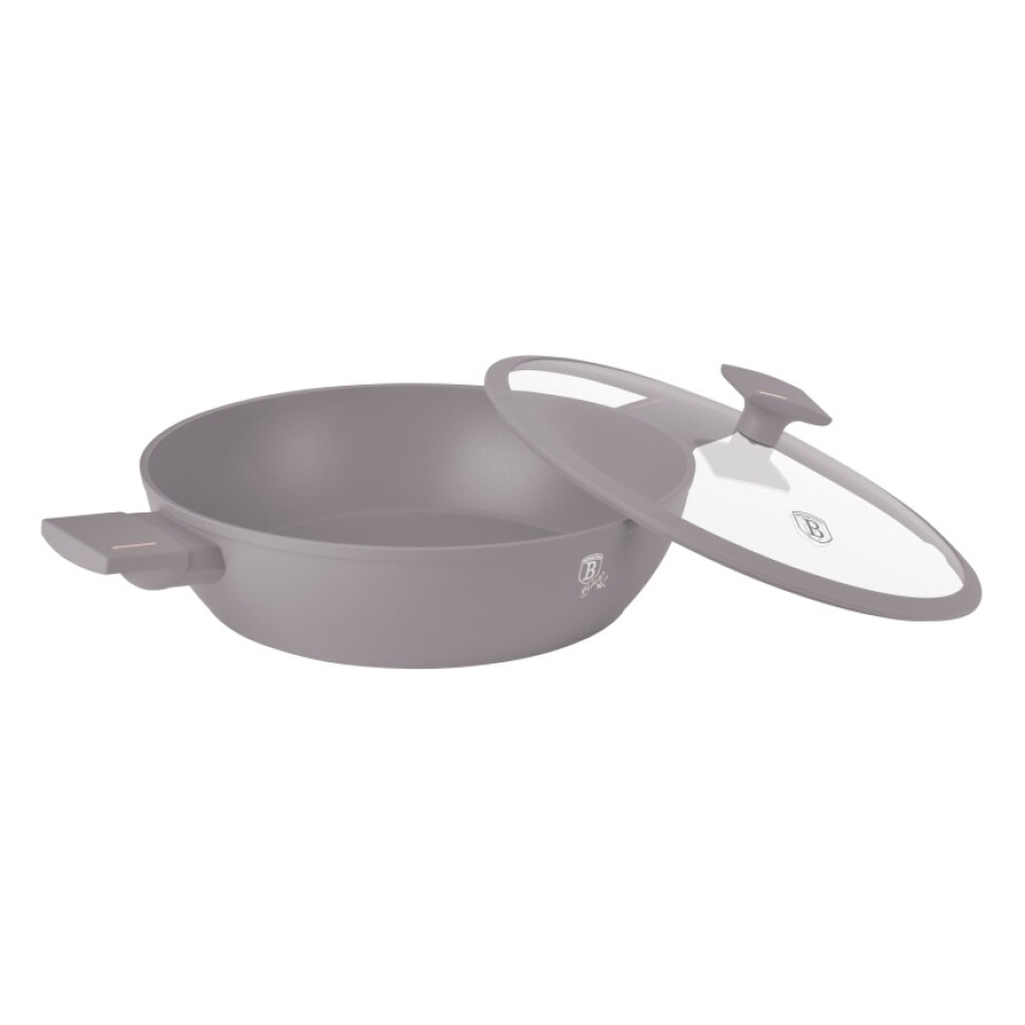 BERLINGERHAUS Pánev s titanovým povrchem a poklicí  32 cm Taupe Collection BH-8099 - main (2)