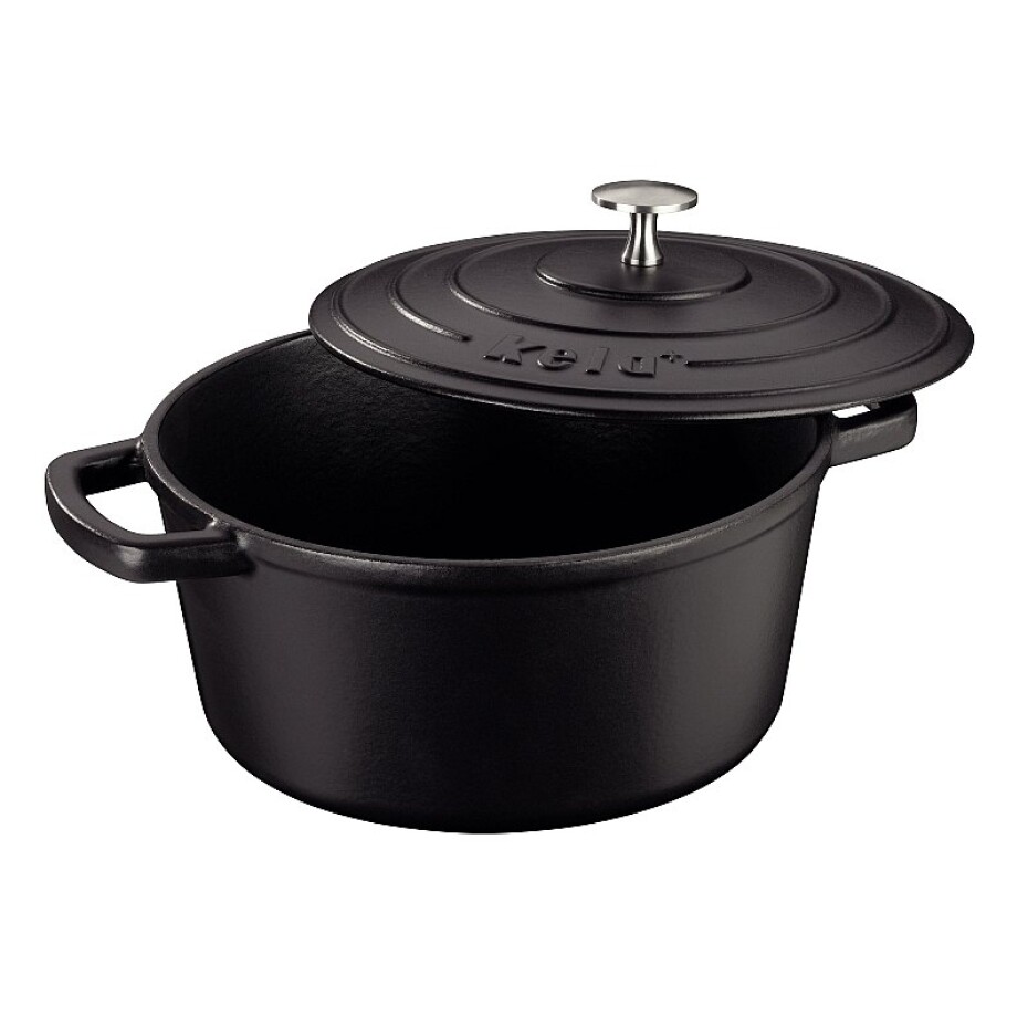 KELA Pekáč litinový s poklicí CALIDO 24 cm černá KL-12471 - main (4)