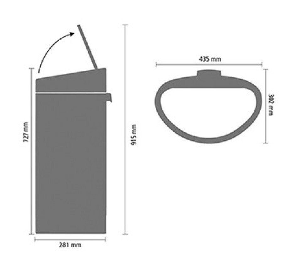 Dotykový odpadkový koš TOUCH BIN NEW 40 l, lesklá ocelová, Brabantia - main (5)