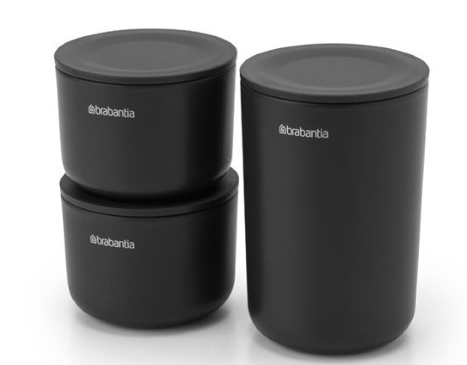 Úložná dóza s víkem RENEW, sada 3 ks, šedá, Brabantia - main (1)