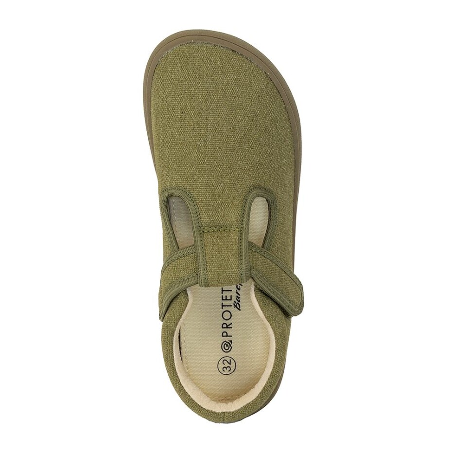 Papuče chlapecké barefoot  KIRBY KHAKI, Protetika, zelená - 26 - main (1)