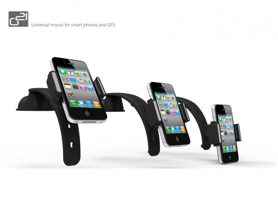G21 Držák G21 Smart phones holder univerzální, pro mobilní telefony do 6\", černý G21-740090 - main (1)