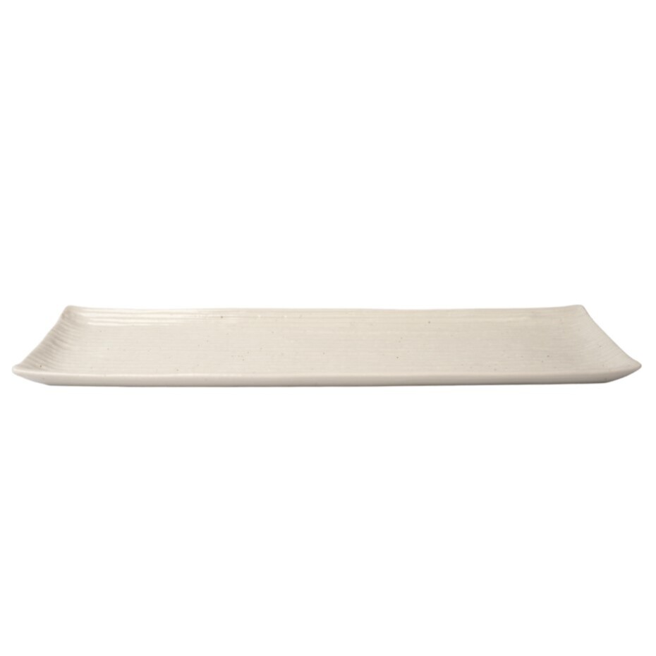 Servírovací talíř CONTOUR 33 x 10,5 cm, bílá, keramika, MIJ - main (2)