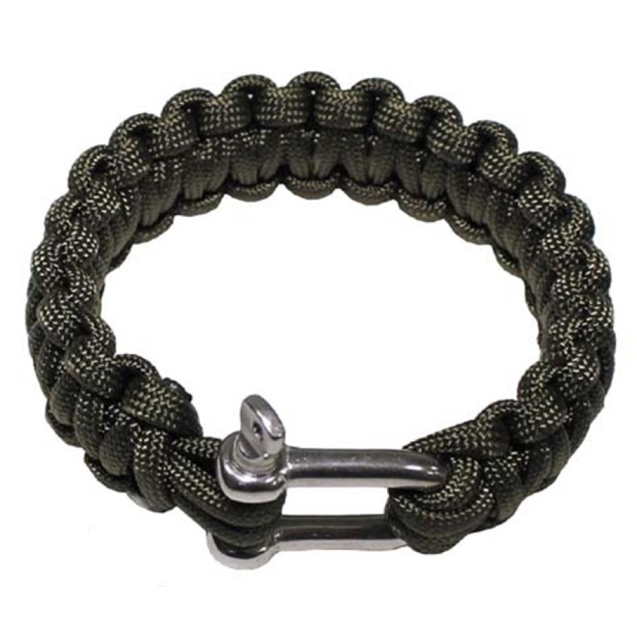 Náramek Paracord 2.3, kov. spona zelený M - main (0)