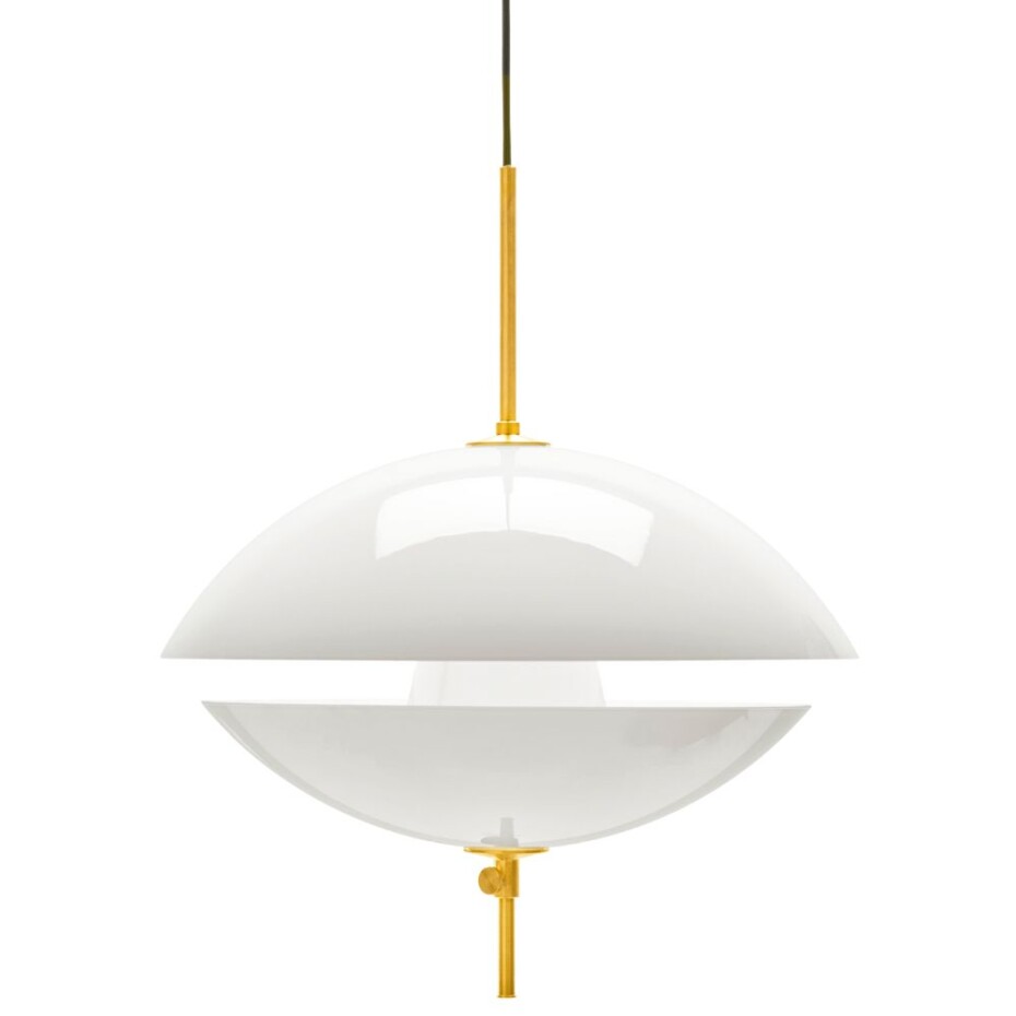 Závěsná lampa CLAM 55 cm, bílá / mosaz, Fritz Hansen - main (10)