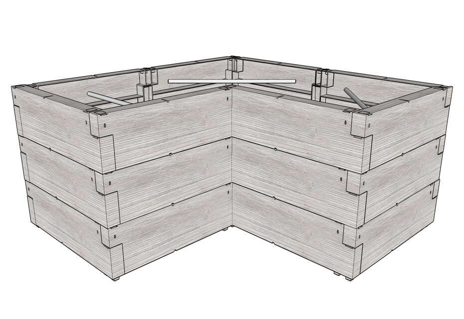 Vyvýšený záhon JUWEL TIMBER ERGOLINE L LG3176 - main (0)