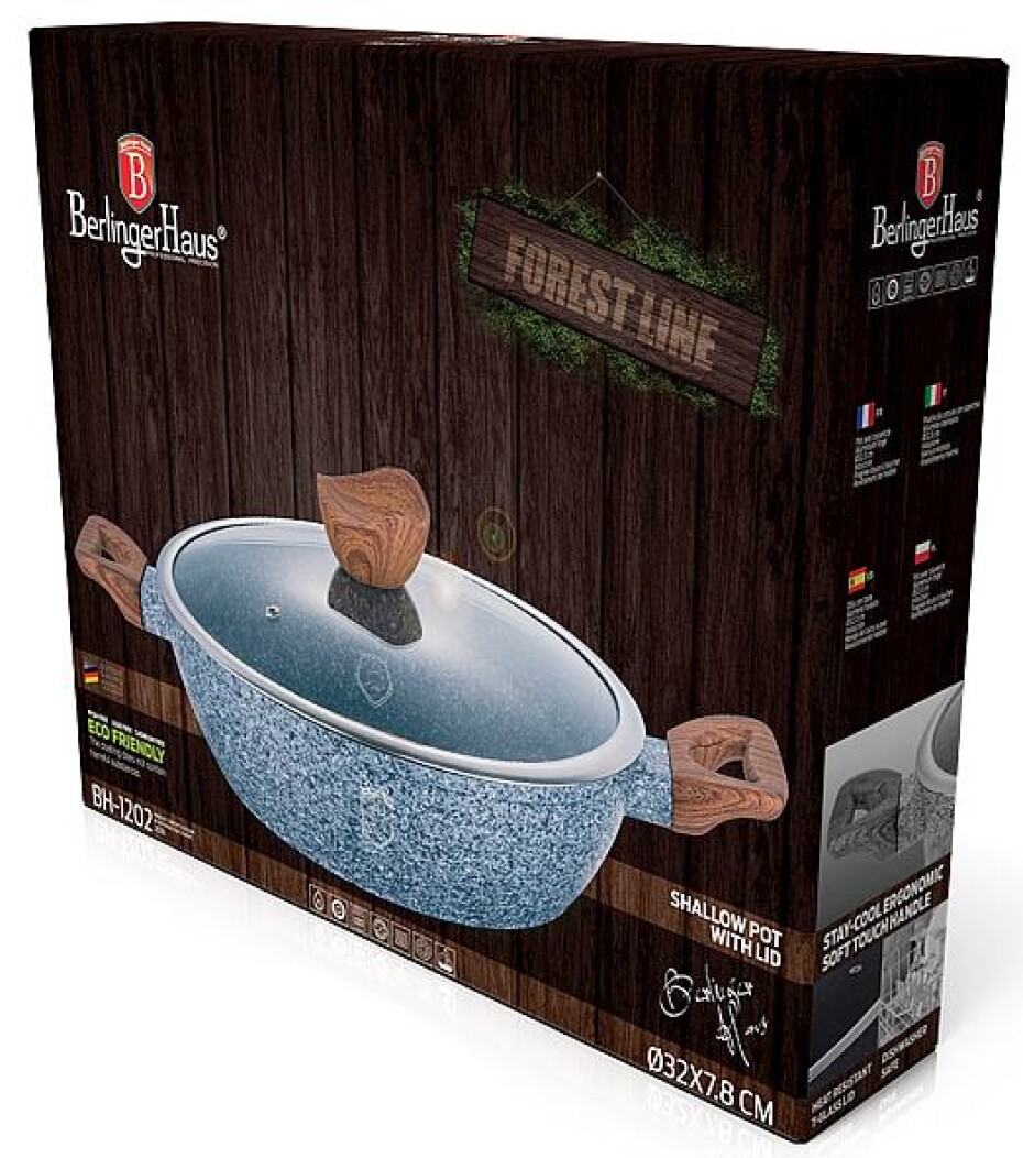 BERLINGERHAUS Pekáč kulatý s mramorovým povrchem a poklicí 32 cm Forest Line BH-1202 - main (9)