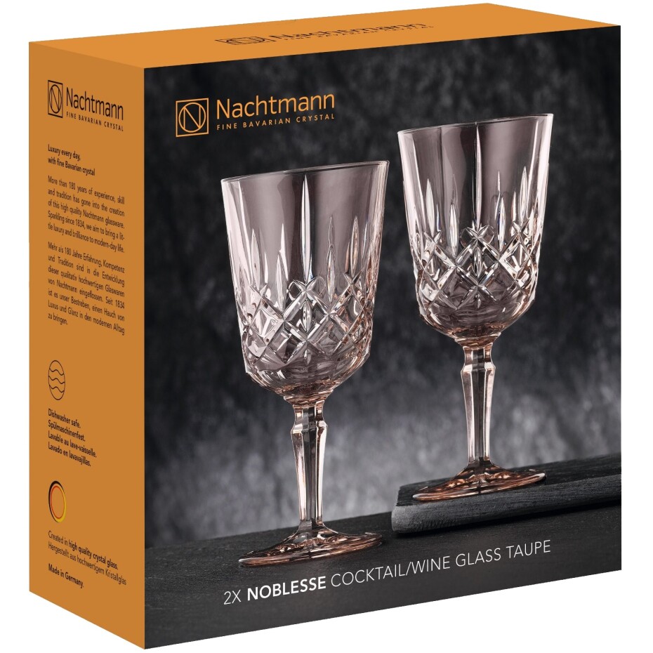 Sklenice na víno NOBLESSE COLORS 355 ml, sada 2 ks, taupe, Nachtmann - main (3)