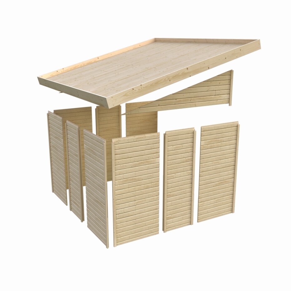 Dřevěný domek KARIBU WANDLITZ 3 (55256) natur LG2729 - main (4)