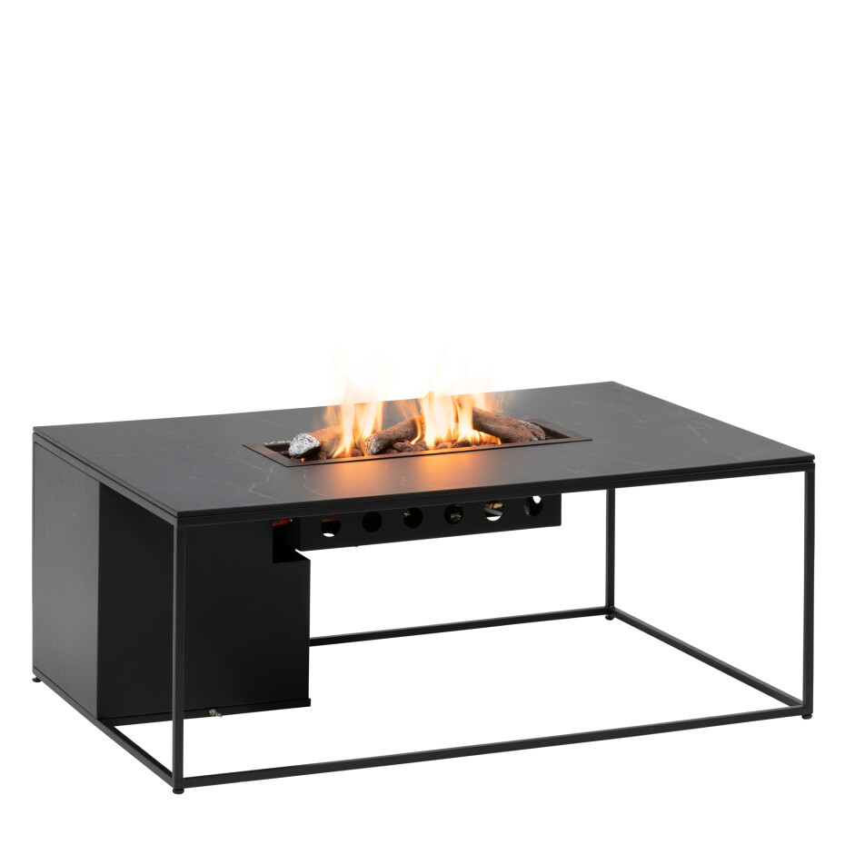 Stůl s plynovým ohništěm cosi design line černý rám / keramická deska - main (1)