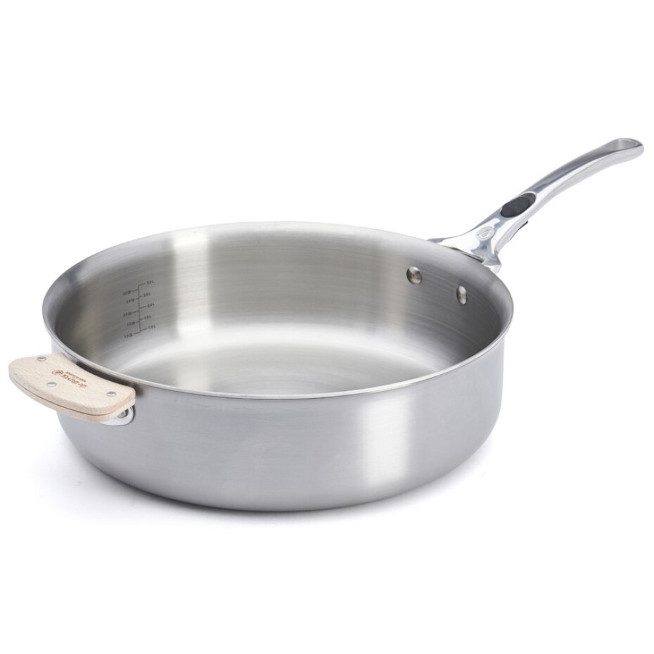 Pánev na soté ALCHIMY LOQY 28 cm, stříbrná, nerezová ocel, de Buyer - main (15)