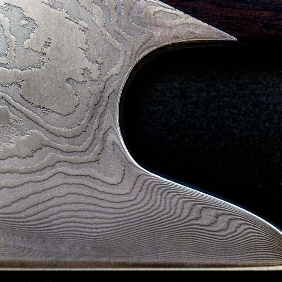 Güde Solingen Kuchařský nůž THE KNIFE GRENADILL DAMASCUS 26 cm, hnědá, Güde - main (4)
