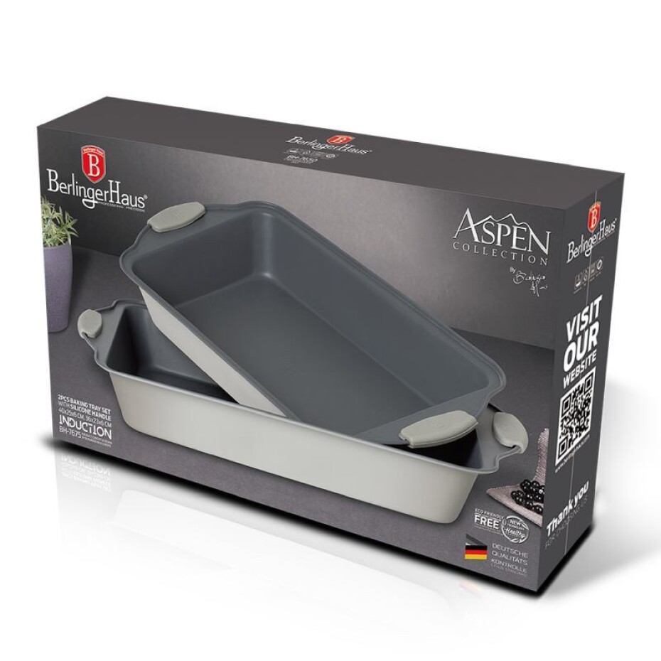 BERLINGERHAUS Pečící plech s titanovým nepřilnavým povrchem sada 2 ks Aspen Collection BH-7650 - main (1)