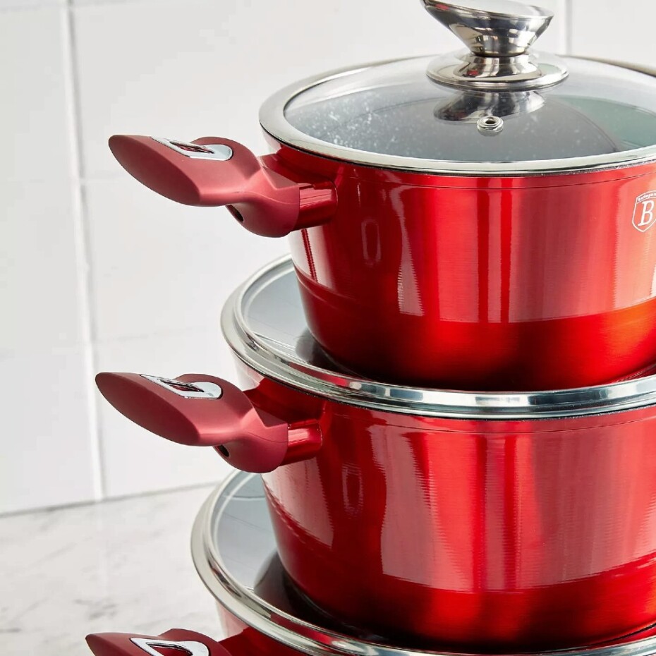 BERLINGERHAUS Sada nádobí s mramorovým povrchem 15 ks Burgundy Metallic Line BH-1226 - main (10)