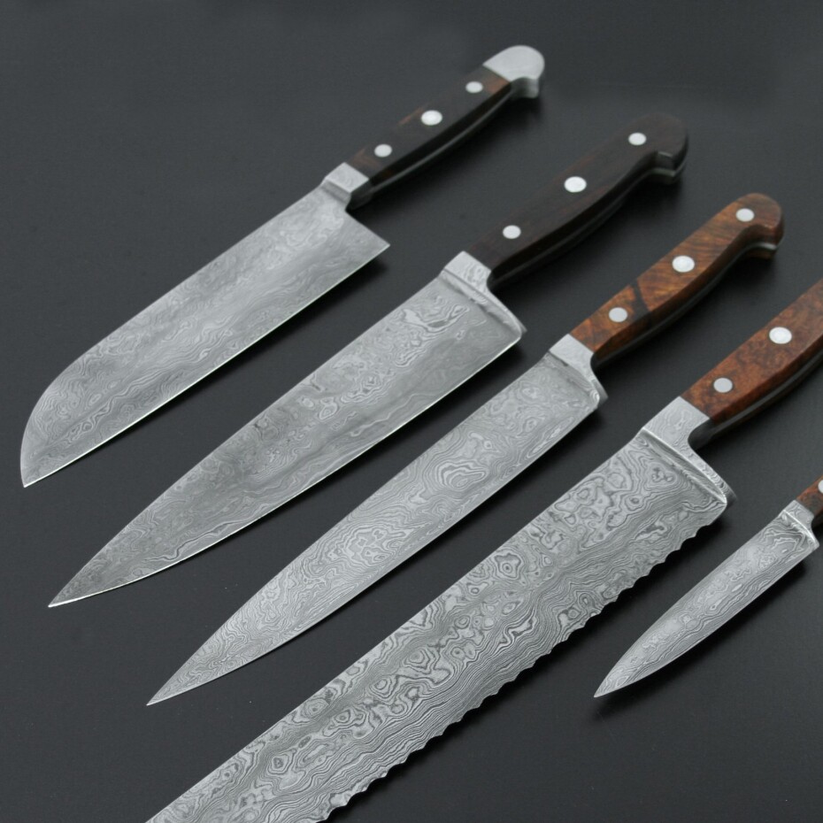 Güde Solingen Santoku nůž DAMASCUS 18 cm, hnědá, Güde - main (4)