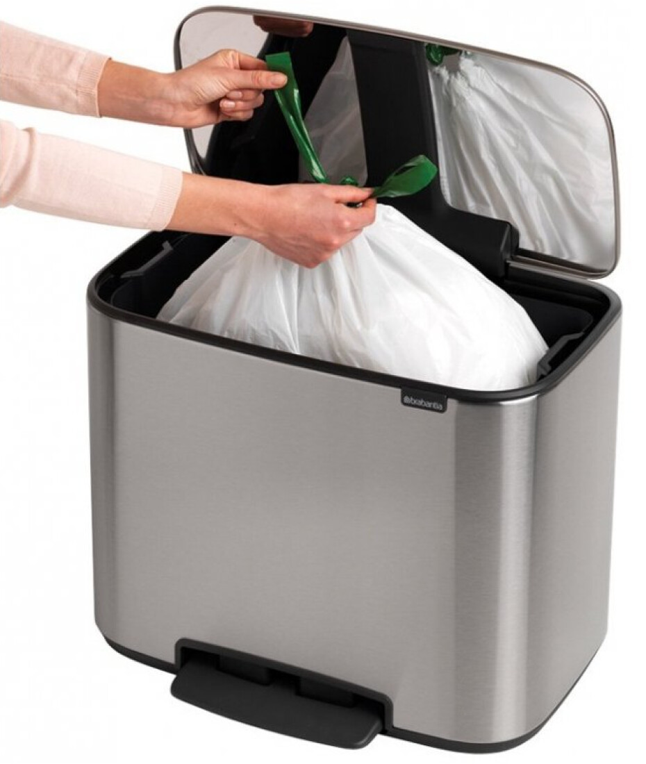 Pedálový odpadkový koš BO 36 l, matná ocelová, Brabantia - main (3)