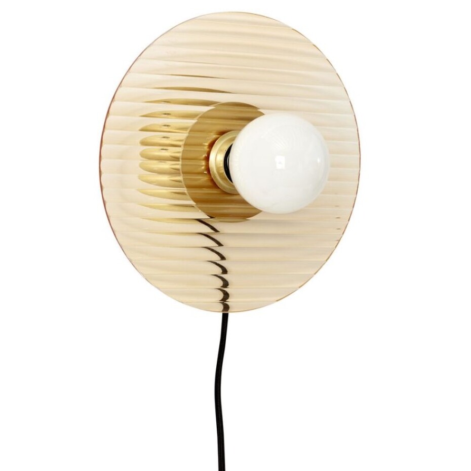 Nástěnná lampa HALO, jantarová, Hübsch - main (0)