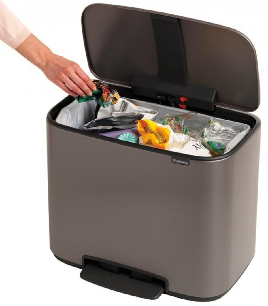 Pedálový odpadkový koš BO 36 l, platinová, Brabantia - main (2)