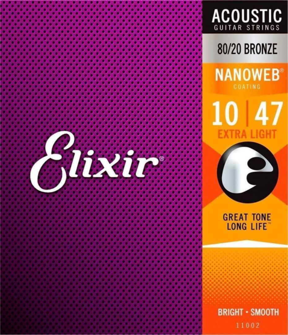 Elixir Acoustic 80/20 Bronze with NANOWEB .010 - .047 - main (0)