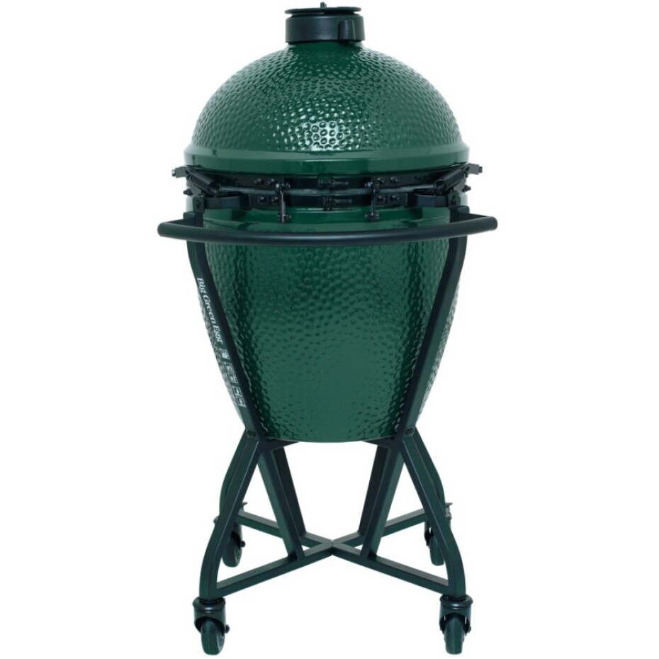 Gril na dřevěné uhlí L 46 cm,  + pojízdný stojan + ConvEGGtor + pohrabáč, zelená, Big Green Egg - main (15)