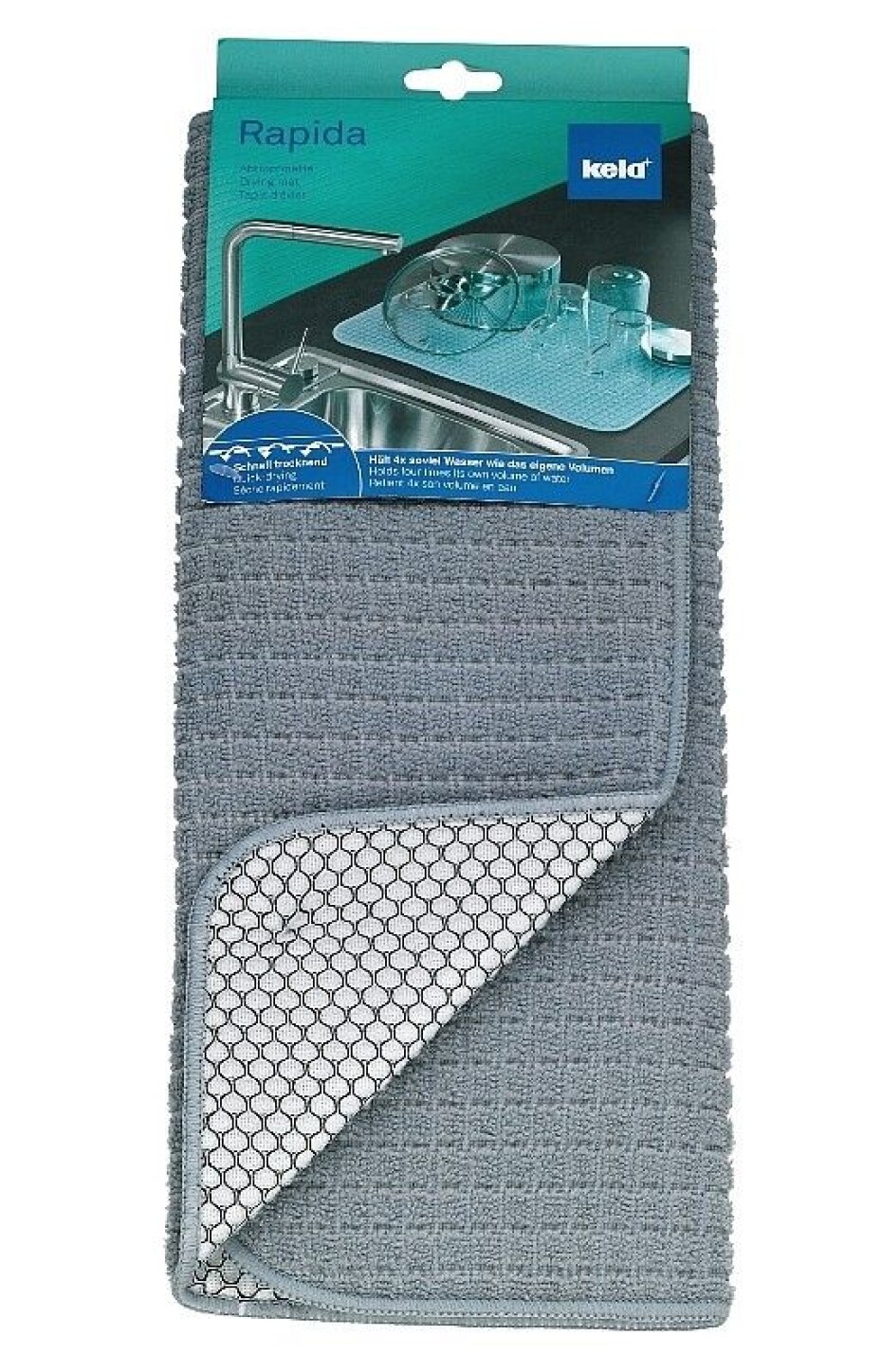 KELA Odkapávací podložka na nádobí RAPIDA 50 x 39 cm šedá KL-11642 - main (3)