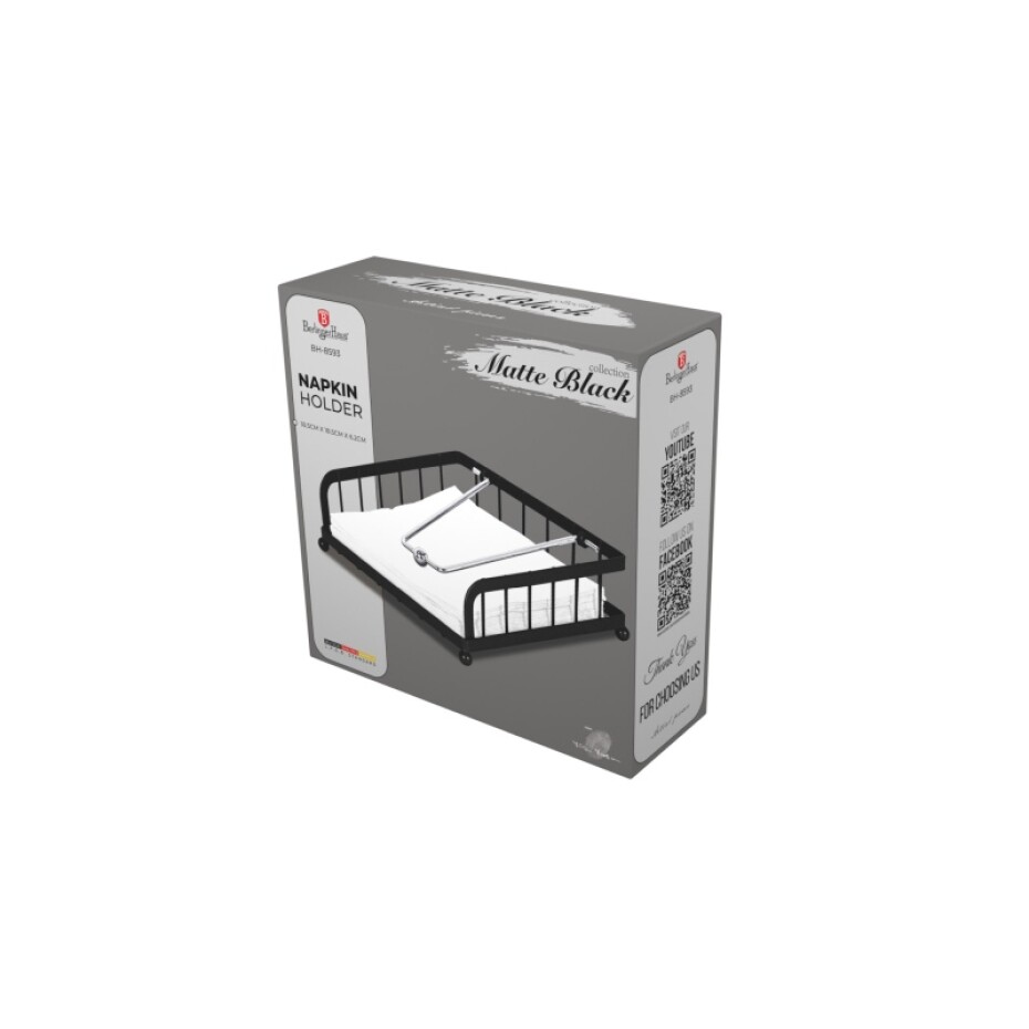 BERLINGERHAUS Držák na ubrousky Matte Black Collection BH-8593 - main (1)