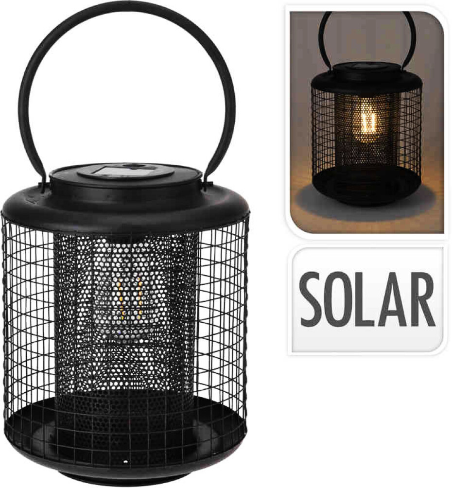 HOMESTYLING Lucerna s LED žárovkou kovová 17 x 22 cm KO-HZ1952300 - main (0)