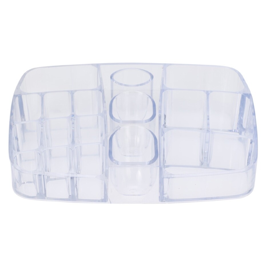 EXCELLENT Kosmetické zrcátko s LED osvětlením a organizérem 18 x 34,5 cm KO-170488360 - main (4)