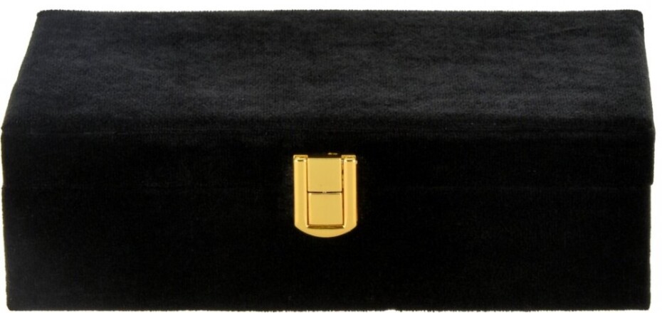 HOMESTYLING Šperkovnice se zrcadlem 25x16 cm černá KO-HZ1810060 - main (3)