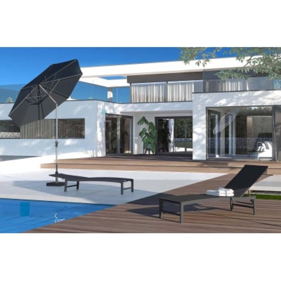 Zumm Garden Furniture® Zahradní lehátko altea antracit - main (1)