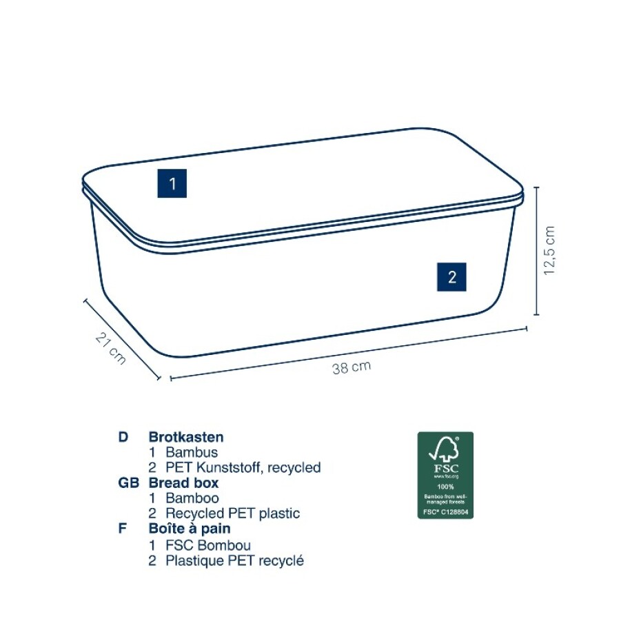 KELA Chlebník Apart plast světle šedý KL-12637 - main (2)