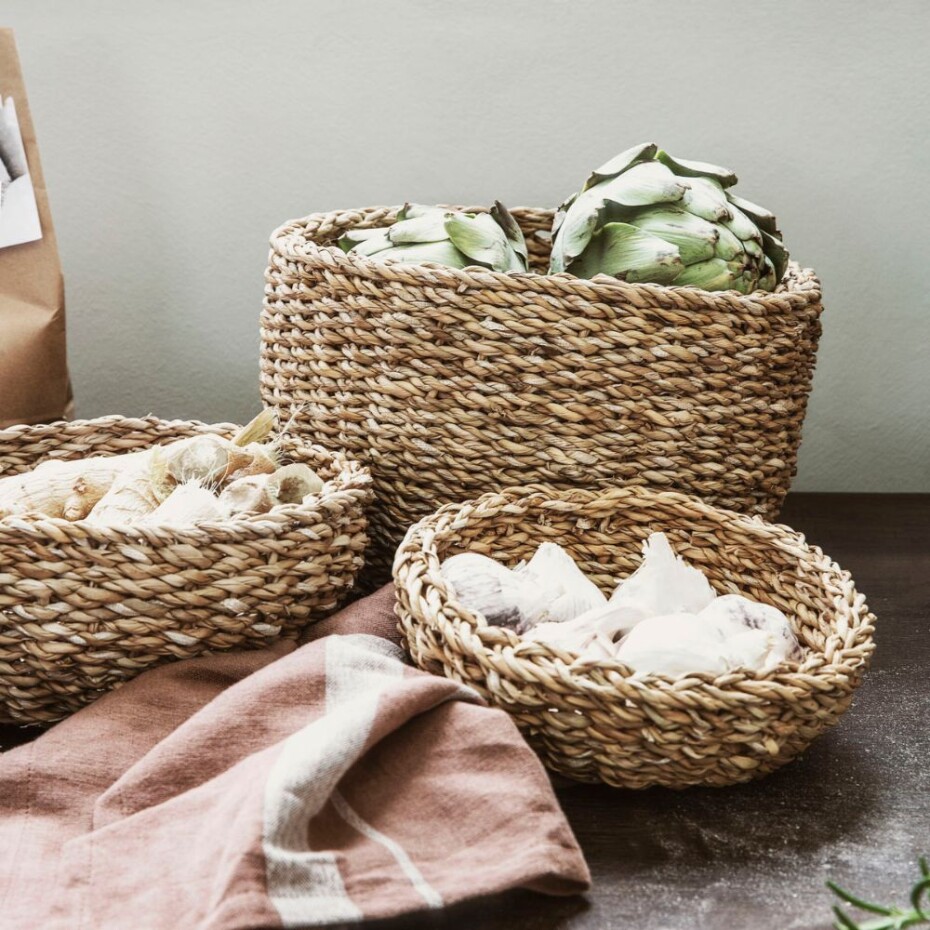 Košík na pečivo BREAD, sada 2 ks, hnědá, mořská tráva, Nicolas Vahé - main (1)