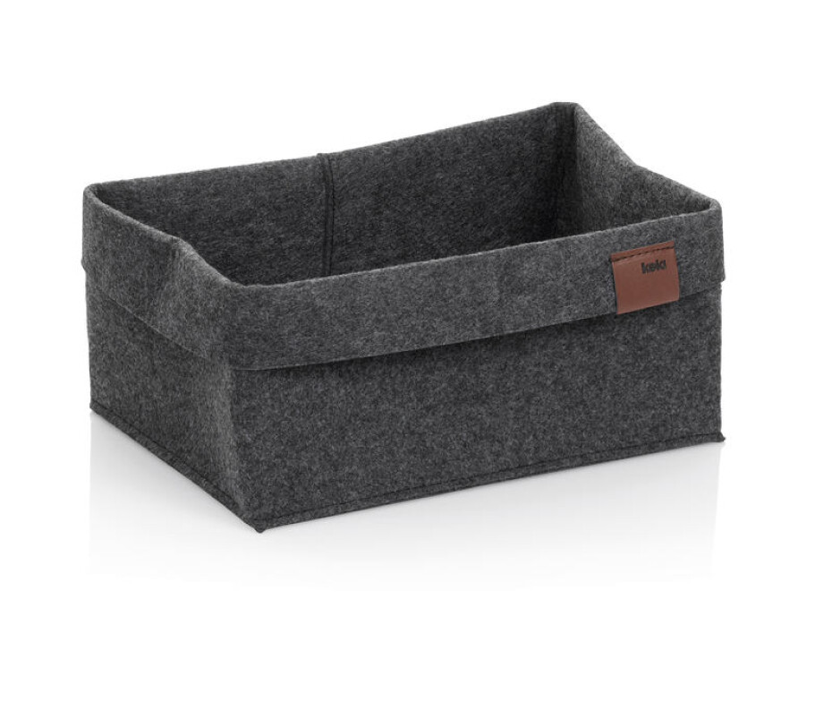 KELA Koš Fay 26x19 cm filc tmavě šedá KL-24461 - main (0)