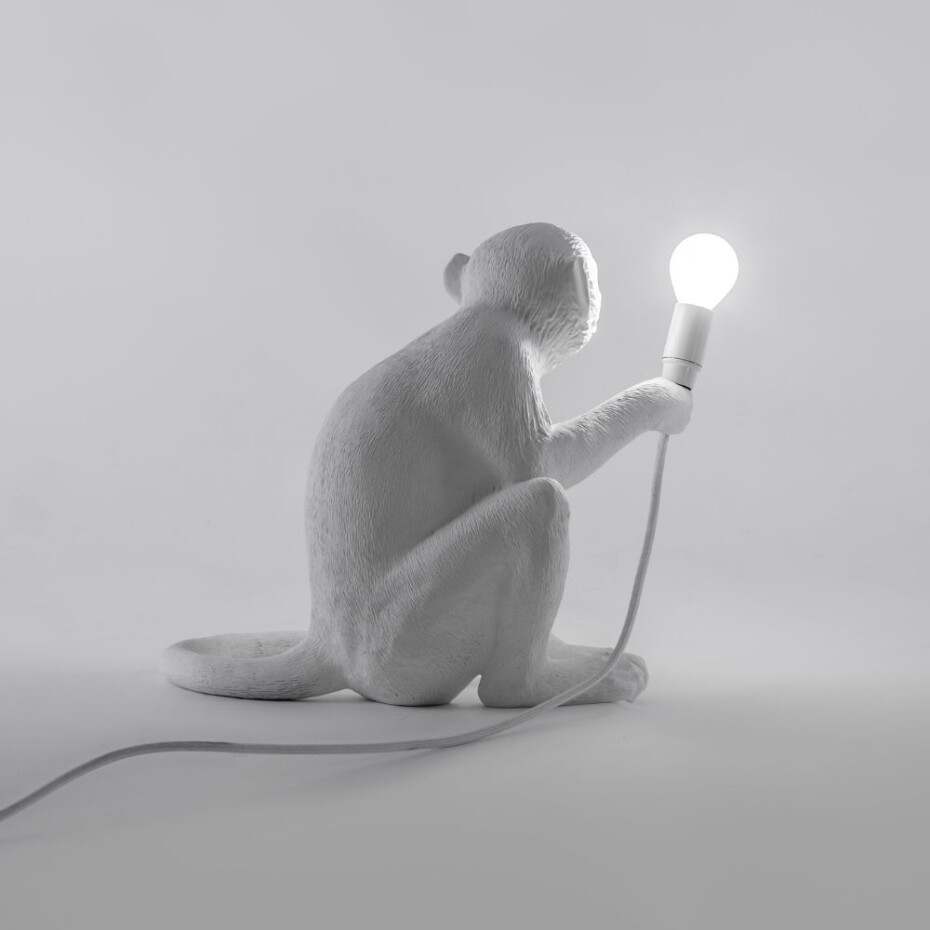 Stolní lampa MONKEY SITTING 32 cm, bílá, Seletti - main (4)