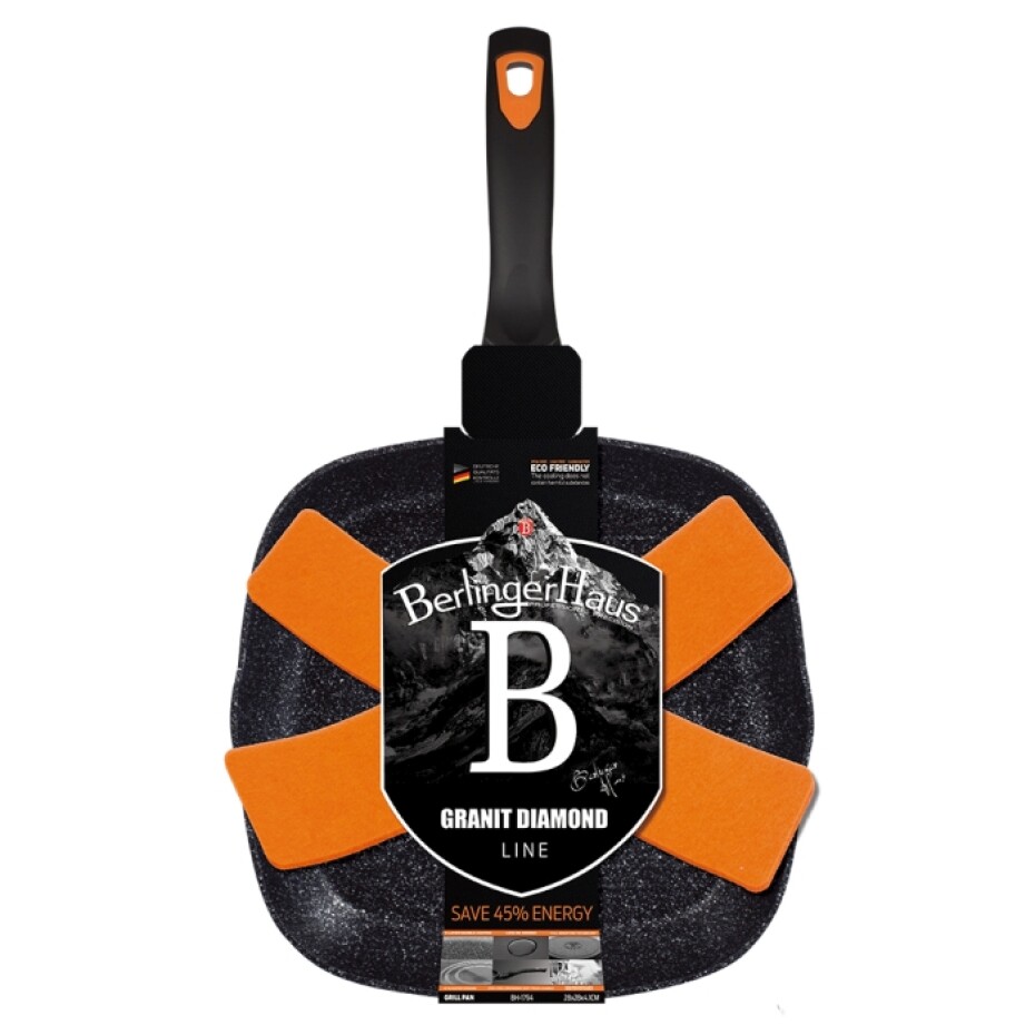 BERLINGERHAUS Pánev grilovací s mramorovým povrchem Granit Diamond Line
 28 cm BH-1794 - main (3)