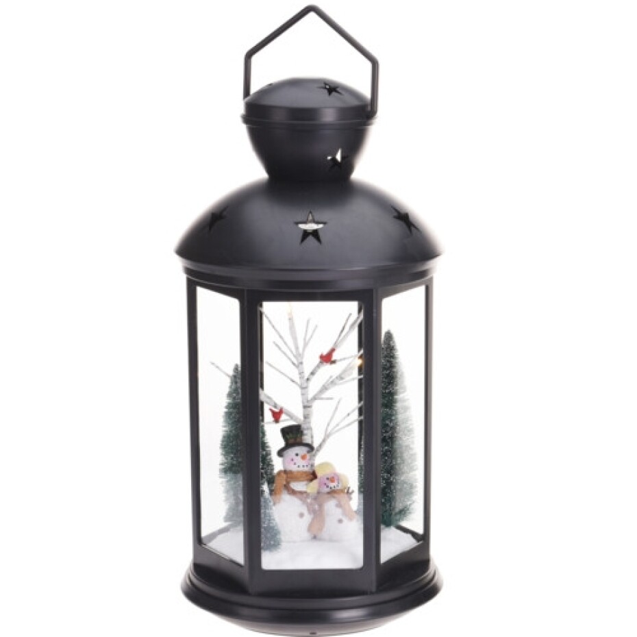 PROGARDEN Lucerna vánoční s LED osvětlením 43 cm SNĚHULÁK KO-ANX000200sneh - main (1)