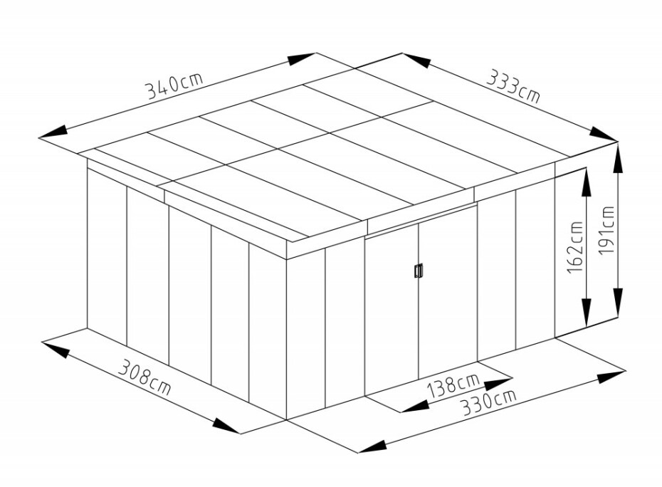 G21 Zahradní domek G21 GRAH 1132 - 340 x 333 cm, antracitový G21-6390097 - main (4)