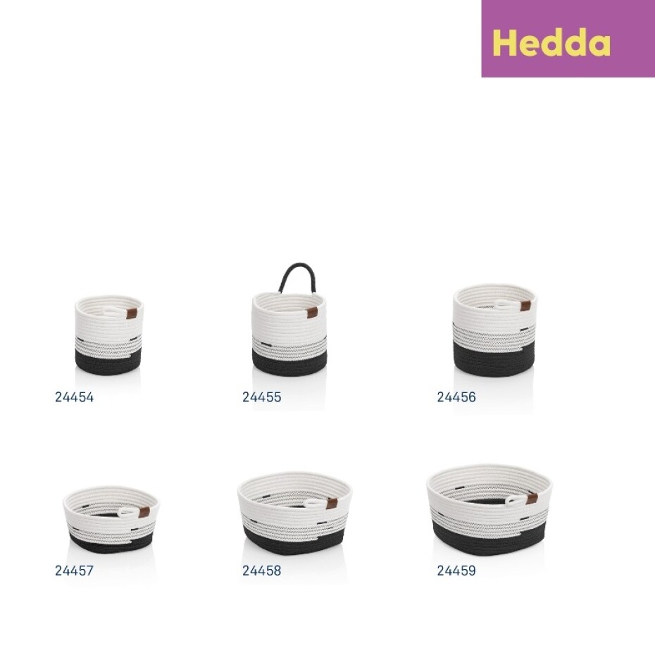 KELA Košík Hedda 32 cm směs bavlna/polyester bílá-černá KL-24459 - main (4)