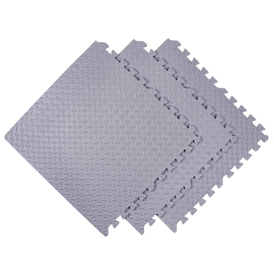 Puzzle podložka Sportago Easy-Lock 58x58x1 cm, 9 ks, růžová-šedá-černá - main (6)
