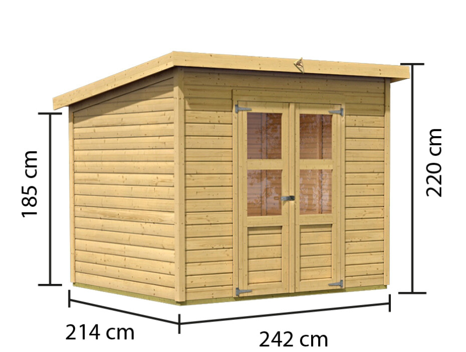 Dřevěný domek KARIBU MERSEBURG 5 (68156) natur LG1747 - main (1)